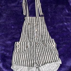 Striped Overalls